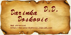 Darinka Dosković vizit kartica